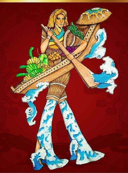 Trang phục dân tộc đối thủ Khánh Vân ở Miss Universe: 'Tia sét, quỷ lưỡi dài' sốt xình xịch Ảnh 12